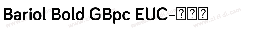 Bariol Bold GBpc EUC字体转换
